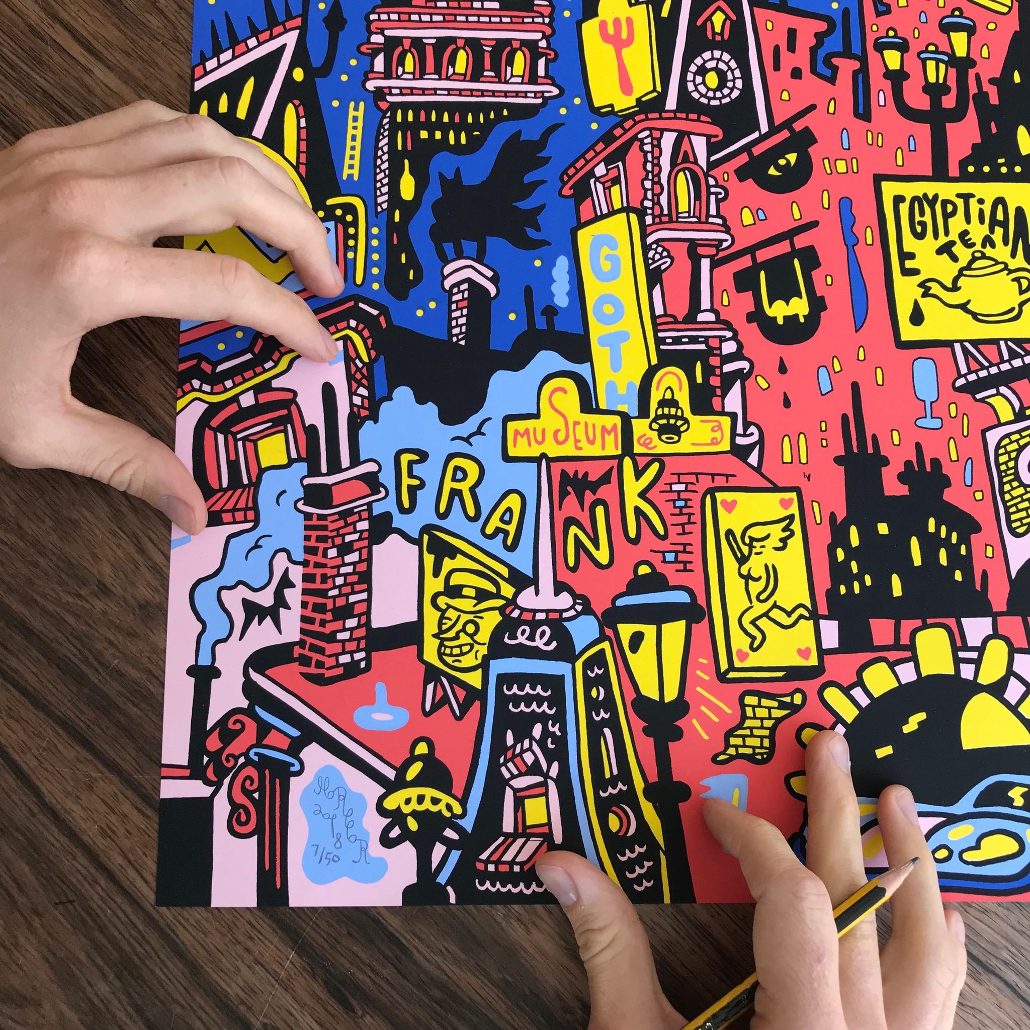 kunsttryk, silketryk, farverige, ekspressionistiske, børnevenlige, figurative, grafiske, illustrative, pop, arkitektur, sorte, blå, pink, røde, gule, akryl, sjove, arkitektoniske, bygninger, forretning, biler, byer, dansk, dekorative, design, interiør, bolig-indretning, nordisk, plakater, tryk, skandinavisk, urban, Køb original kunst og kunstplakater. Malerier, tegninger, limited edition kunsttryk & plakater af dygtige kunstnere.
