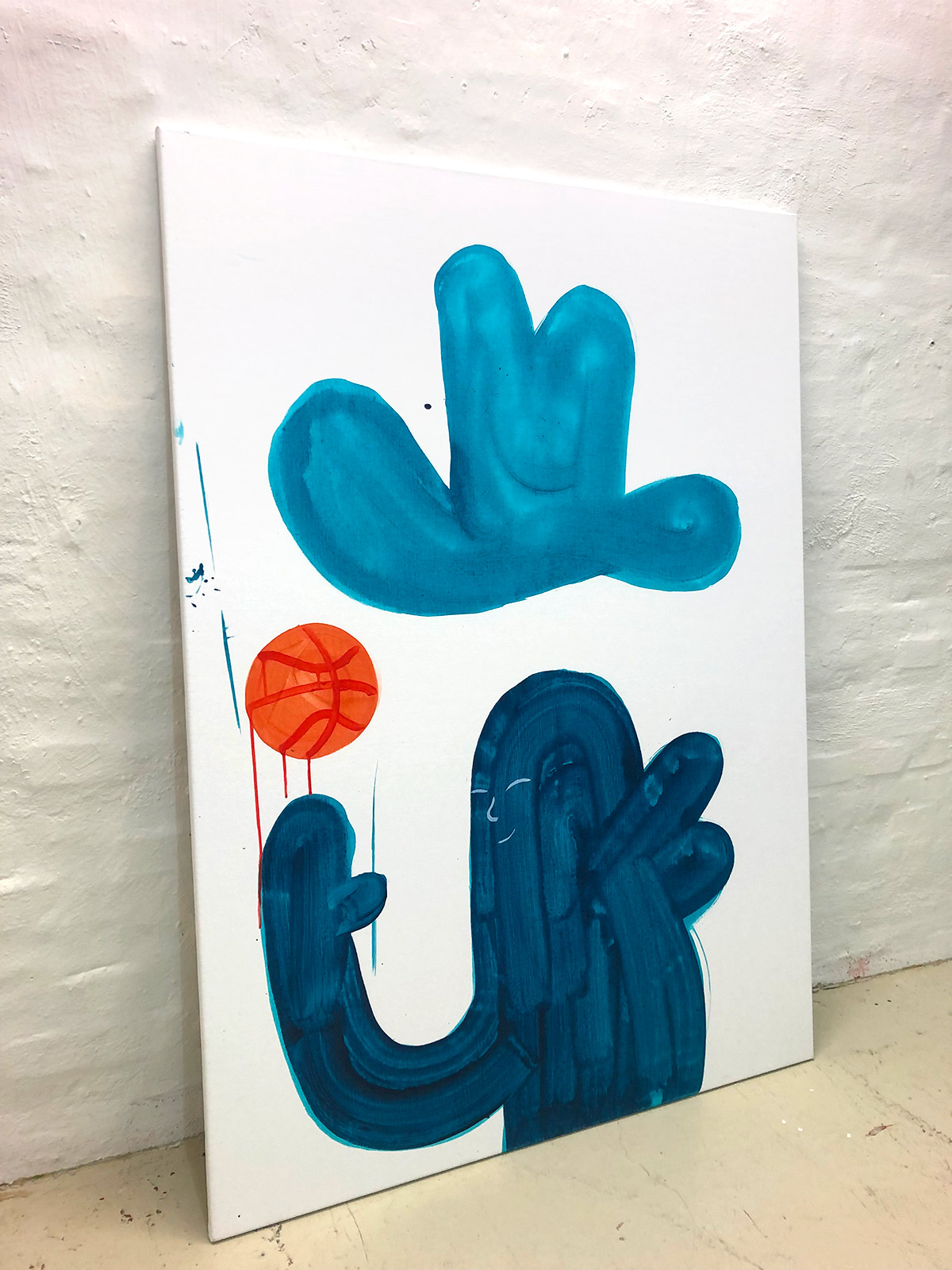 malerier, børnevenlige, grafiske, illustrative, minimalistiske, pop, kroppe, mennesker, sport, blå, orange, turkise, hvide, akryl, hørlærred, abstrakte-former, sjove, samtidskunst, københavn, dansk, dekorative, design, hatte, interiør, bolig-indretning, moderne, moderne-kunst, nordisk, pop-art, skandinavisk, street-art, Køb original kunst og kunstplakater. Malerier, tegninger, limited edition kunsttryk & plakater af dygtige kunstnere.