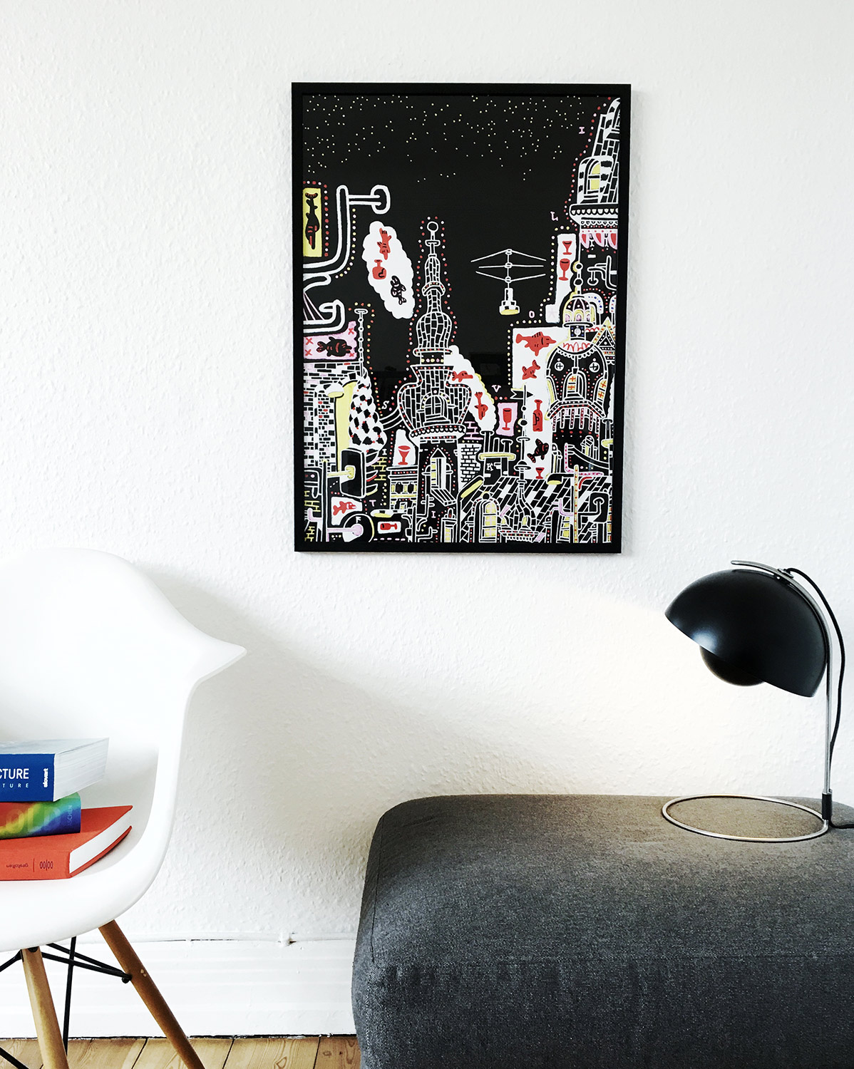 plakater-posters-kunsttryk, giclee-tryk, farverige, geometriske, pop, arkitektur, mønstre, kæledyr, himmel, sorte, røde, hvide, gule, blæk, papir, arkitektoniske, atmosfære, bygninger, københavn, dansk, dekorative, design, interiør, bolig-indretning, nordisk, skandinavisk, street-art, levende, Køb original kunst og kunstplakater. Malerier, tegninger, limited edition kunsttryk & plakater af dygtige kunstnere.