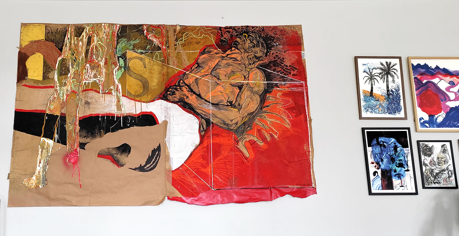 Gymnastics | Tegninger, Malerier | Piotr Dudek | Beauton Art Gallery tegninger, malerier, ekspressionistiske, figurative, portræt, surrealistiske, kroppe, hverdagsliv, stemninger, sport, sorte, brune, røde, hvide, artliner, papir, tusch, olie, blyant, samtidskunst, dansk, dekorative, design, ekspressionisme, interiør, bolig-indretning, mænd, moderne, moderne-kunst, nordisk, skandinavisk, Køb original kunst og kunstplakater. Malerier, tegninger, limited edition kunsttryk & plakater af dygtige kunstnere.