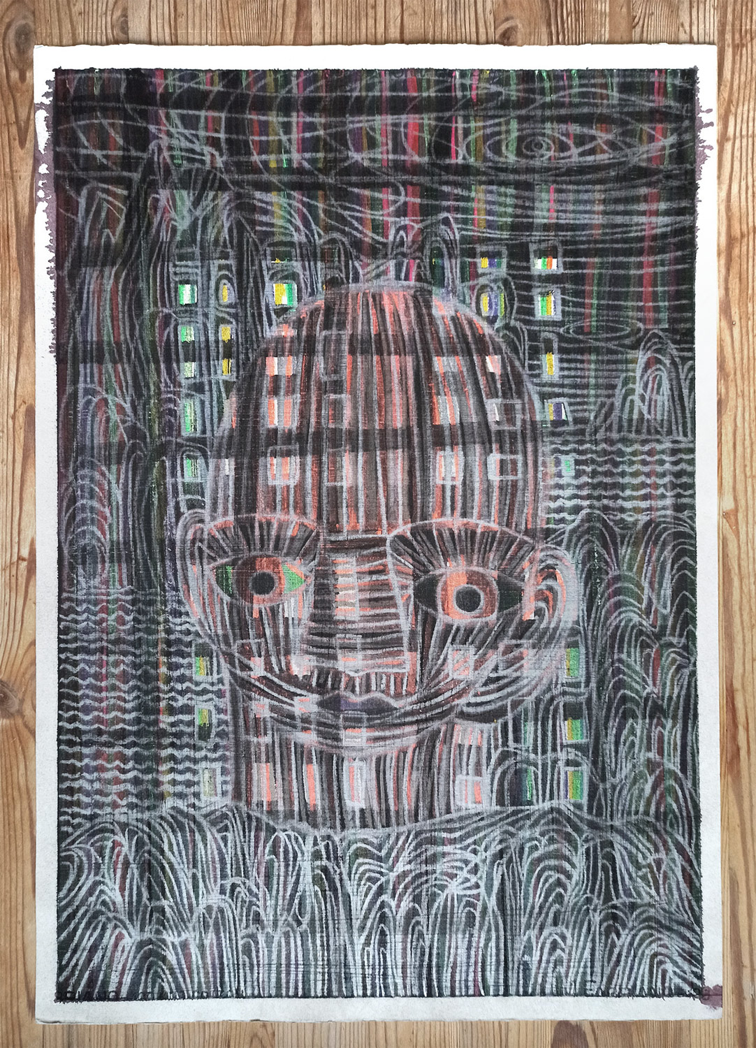 tegninger, æstetiske, farverige, ekspressionistiske, figurative, kroppe, mønstre, mennesker, sorte, pastel, hvide, kridt, papir, samtidskunst, ansigter, interiør, bolig-indretning, mænd, moderne, moderne-kunst, rolige, underlig, Køb original kunst og kunstplakater. Malerier, tegninger, limited edition kunsttryk & plakater af dygtige kunstnere.