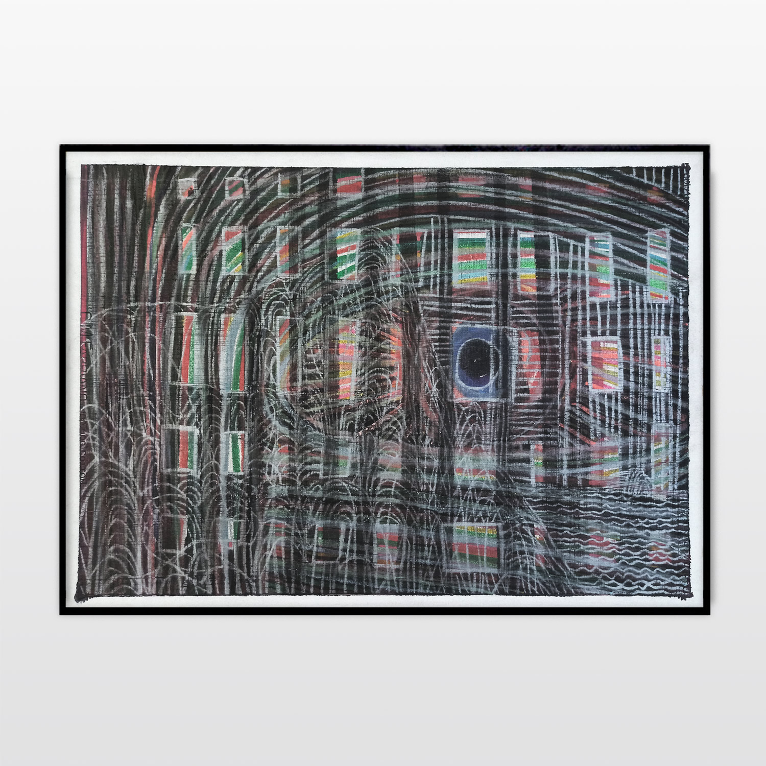 tegninger, figurative, minimalistiske, mønstre, mennesker, sorte, pastel, røde, hvide, kridt, papir, andre-medier, samtidskunst, ansigter, rolige, underlig, Køb original kunst og kunstplakater. Malerier, tegninger, limited edition kunsttryk & plakater af dygtige kunstnere.