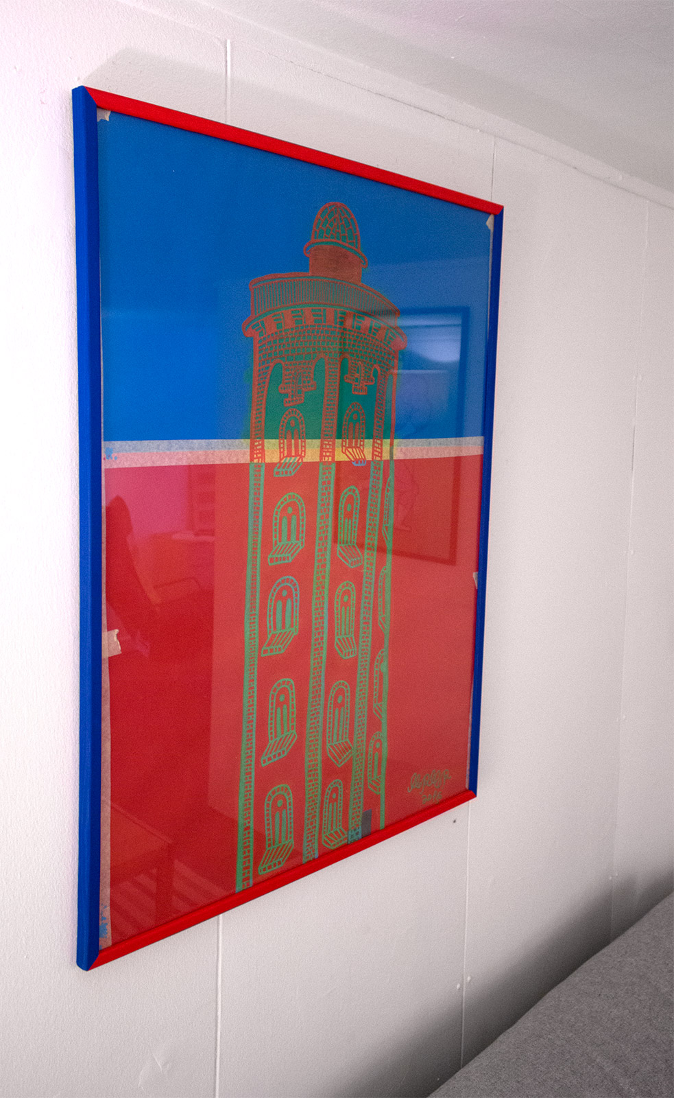 Rundetårn | Tegninger, Malerier | Mormor | Beauton Art Gallery tegninger, malerier, farverige, figurative, grafiske, pop, arkitektur, blå, røde, akryl, blæk, papir, andre-medier, arkitektoniske, bygninger, byer, samtidskunst, københavn, design, interiør, bolig-indretning, moderne, moderne-kunst, nordisk, skandinavisk, Køb original kunst og kunstplakater. Malerier, tegninger, limited edition kunsttryk & plakater af dygtige kunstnere.