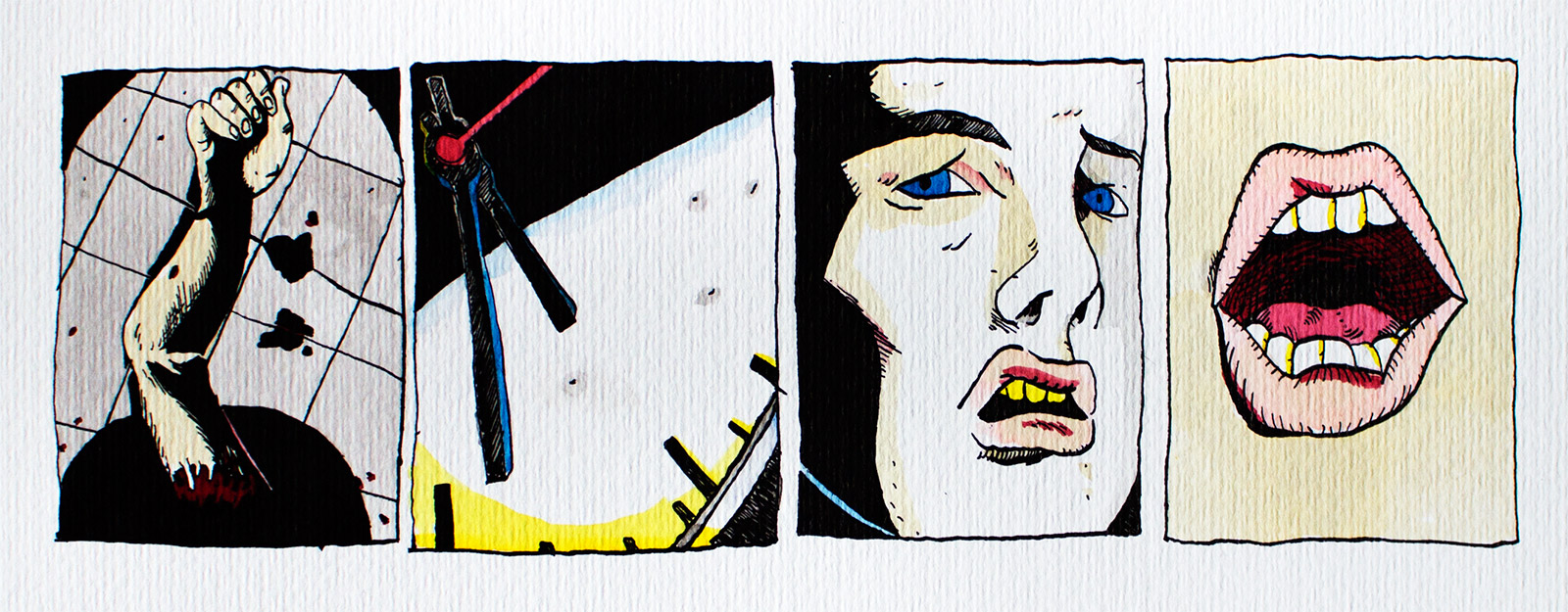 Untitled XXVII | Tegninger | Halfdan Pisket | Beauton Art Gallery tegninger, grafiske, illustrative, pop, portræt, tegneserier, hverdagsliv, stemninger, mennesker, sorte, hvide, gule, blæk, papir, akvarel, samtidskunst, ansigter, moderne, moderne-kunst, skitse, Køb original kunst og kunstplakater. Malerier, tegninger, limited edition kunsttryk & plakater af dygtige kunstnere.