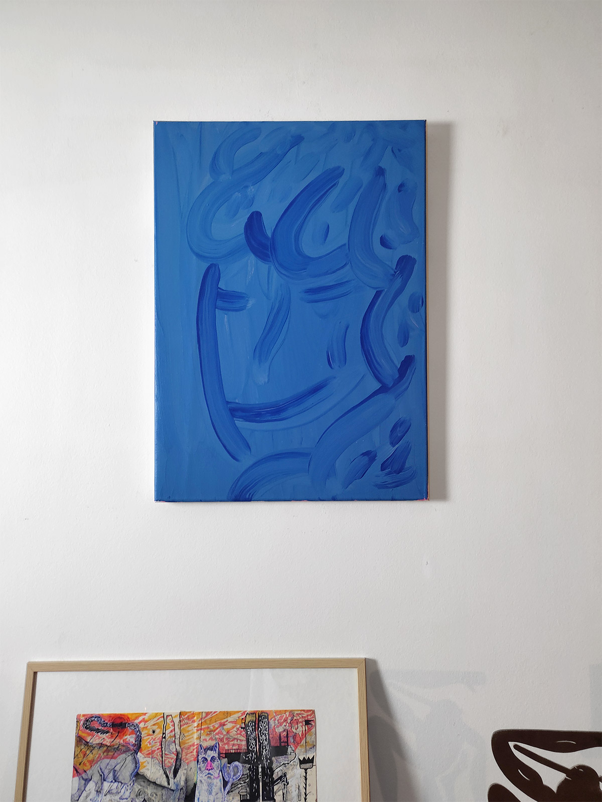 Dreamer | Malerier |  | Beauton Art Gallery malerier, abstrakte, æstetiske, figurative, grafiske, illustrative, portræt, stemninger, mennesker, blå, akryl, hørlærred, abstrakte-former, smukke, dansk, dekorative, design, ansigter, interiør, bolig-indretning, moderne, moderne-kunst, nordisk, skandinavisk, rolige, Køb original kunst og kunstplakater. Malerier, tegninger, limited edition kunsttryk & plakater af dygtige kunstnere.