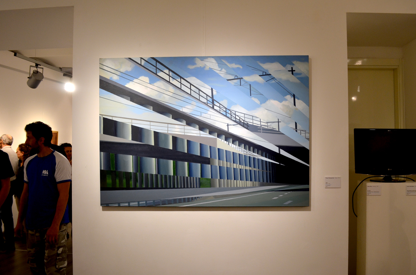 malerier, figurative, geometriske, arkitektur, bevægelse, mønstre, transportmidler, blå, grå, hvide,  bomuldslærred, olie, sceneri, Køb original kunst og kunstplakater. Malerier, tegninger, limited edition kunsttryk & plakater af dygtige kunstnere.