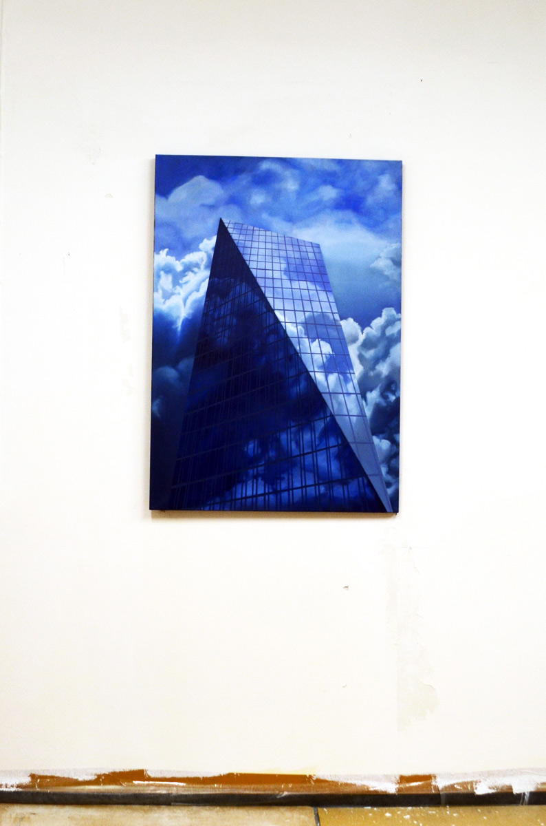 malerier, æstetiske, figurative, geometriske, arkitektur, bevægelse, mønstre, himle, blå, hvide,  bomuldslærred, olie, arkitektoniske, atmosfære, Buy original high quality art. Paintings, drawings, limited edition prints & posters by talented artists.