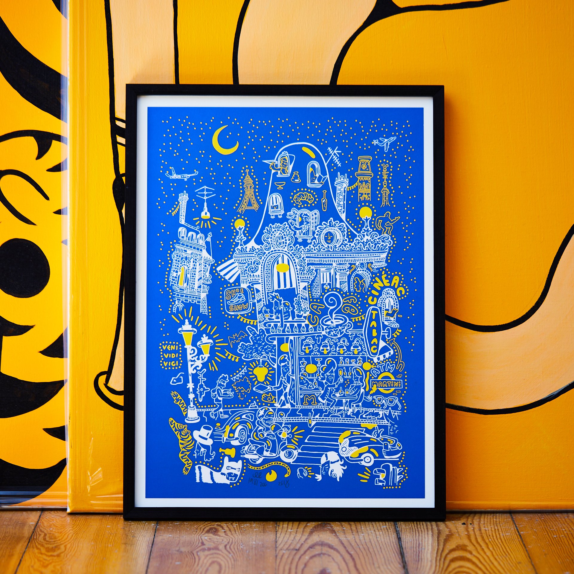 Paris | Kunsttryk, Silketryk | Mormor | Beauton Art Gallery kunsttryk, silketryk, dyr, farverige, børnevenlige, figurative, grafiske, illustrative, pop, arkitektur, botanik, tegneserier, børn, mennesker, blå, hvide, gule, akryl, papir, sjove, bygninger, biler, byer, samtidskunst, københavn, sød, dansk, interiør, bolig-indretning, moderne, nordisk, plakater, tryk, skandinavisk, Køb original kunst og kunstplakater. Malerier, tegninger, limited edition kunsttryk & plakater af dygtige kunstnere.