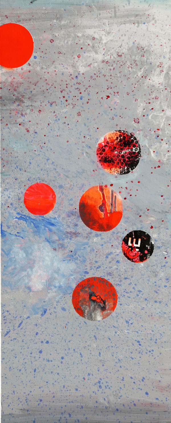 Uden Titel #1 | Malerier | Agnieszka Zawisza | Beauton Art Gallery malerier, abstrakte, geometriske, grafiske, mønstre, blå, grå, røde,  bomuldslærred, olie, abstrakte-former, atmosfære, samtidskunst, dansk, design, interiør, bolig-indretning, moderne, moderne-kunst, nordisk, pop-art, skandinavisk, Køb original kunst og kunstplakater. Malerier, tegninger, limited edition kunsttryk & plakater af dygtige kunstnere.