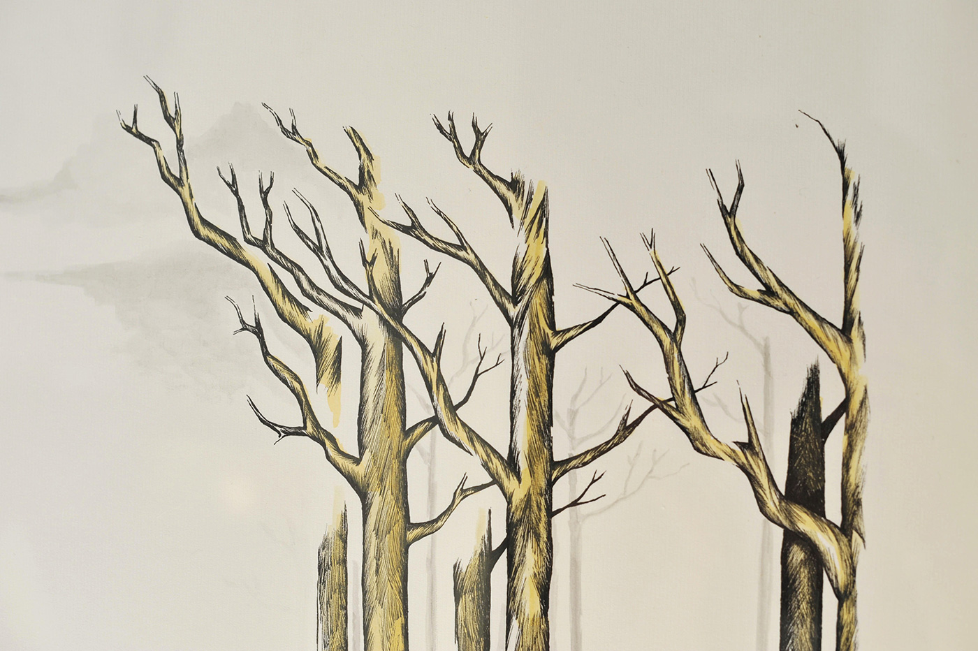 tegninger, abstrakte, æstetiske, figurative, landskab, portræt, botanik, beige, sorte, hvide, artliner, papir, akvarel, planter, Køb original kunst af den højeste kvalitet. Malerier, tegninger, limited edition kunsttryk & plakater af dygtige kunstnere.