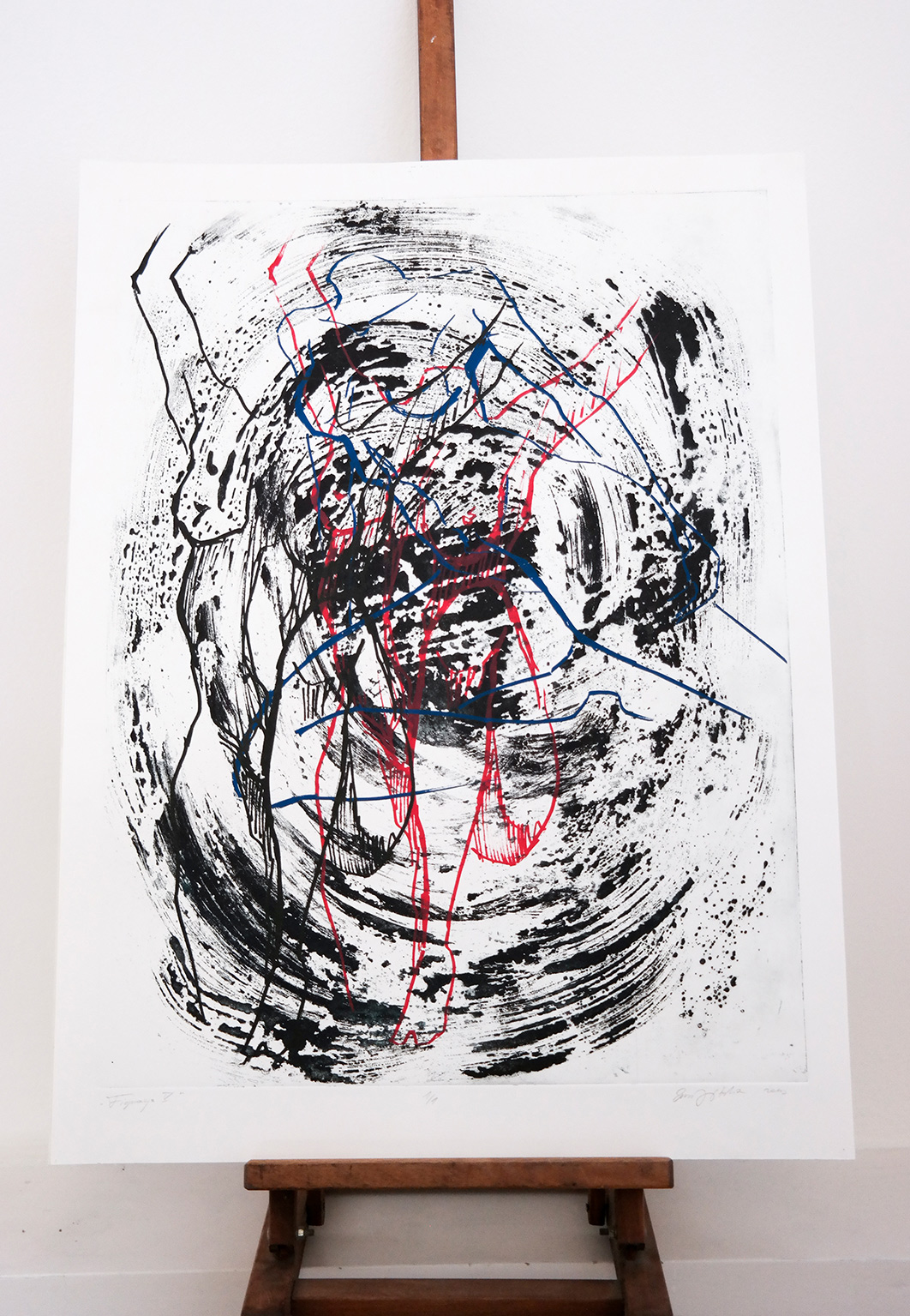 Figurations V - 73cm x 55cm. Original silketryk af kunstner Zuzanna Sitarska kunstgalleri. kunstværker. online kunst. kunstner. original kunst print og malerier af kunstneren Zuzanna Sitarska