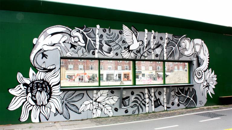 Mural by artist Stine Hvid, Beauton Art Gallery mural, artist, art, gallery