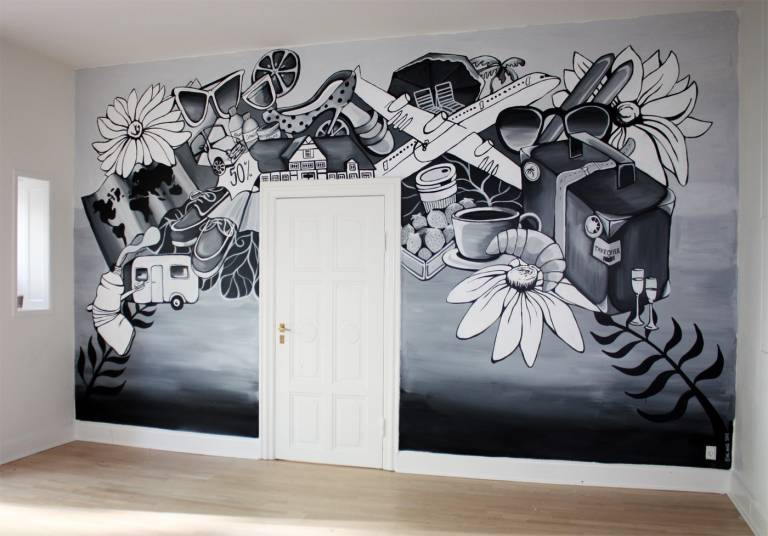 Mural by artist Stine Hvid, Beauton Art Gallery mural, artist, art, gallery