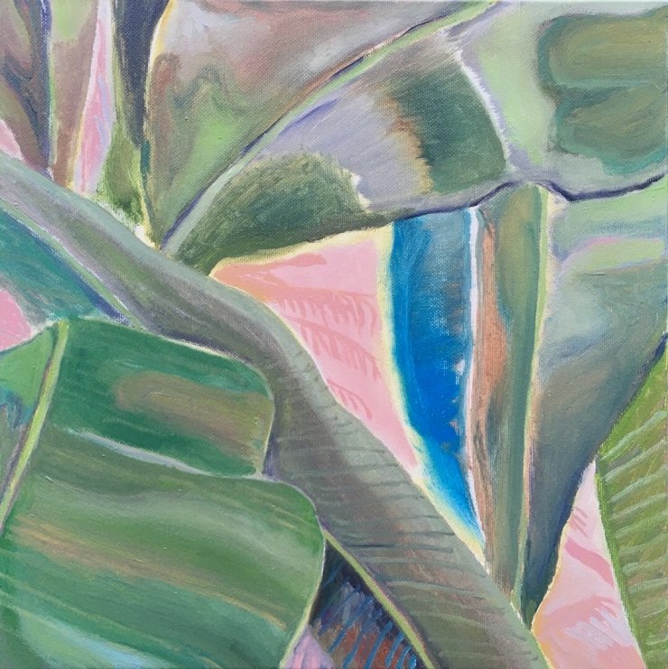 Selva | Malerier | Rafael Guerrero Céspedes | Beauton Art Gallery malerier, æstetiske, farverige, figurative, still-life, botanik, stemninger, natur, årstider, brune, grønne, pink, turkise,  bomuldslærred, olie, smukke, samtidskunst, københavn, dansk, dag, dekorative, detaljerigt, blomster, skov, have, moderne-kunst, naturlig, naturealistiske, nordisk, skandinavisk, forår, firkantet, Køb original kunst og kunstplakater. Malerier, tegninger, limited edition kunsttryk & plakater af dygtige kunstnere.