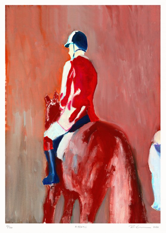 Hubertus | Plakater-posters-kunsttryk, Giclee-tryk | Rafael Guerrero Céspedes | Beauton Art Gallery plakater-posters-kunsttryk, giclee-tryk, æstetiske, farverige, figurative, illustrative, landskab, dyreliv, bevægelse, natur, mennesker, transportmidler, brune, røde, blæk, papir, smukke, samtidskunst, dekorative, design, skov, heste, interiør, bolig-indretning, moderne, moderne-kunst, naturealistiske, plakater, tryk, Køb original kunst og kunstplakater. Malerier, tegninger, limited edition kunsttryk & plakater af dygtige kunstnere.