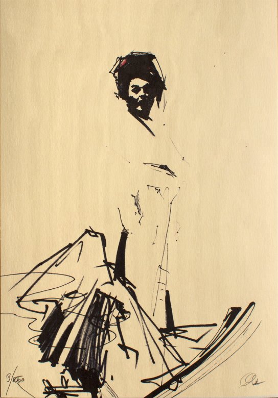 Leder | Plakater-posters-kunsttryk, Giclee-tryk | Ola Juliussen | Limited edition kunsttryk af Ola JuliussenOplag på 250 stk. Signeret og nummeret af kunstneren.High-grade pigmenteret "arkivblæk" på 220 gr./m2 syrefrit Fabriano kunstpapir. | Beauton Art Gallery plakater-posters-kunsttryk, giclee-tryk, æstetiske, figurative, grafiske, portræt, kroppe, bevægelse, mennesker, beige, sorte, røde, blæk, papir, abstrakte-former, smukke, samtidskunst, dansk, dekorative, design, kvindelig, interiør, bolig-indretning, moderne, moderne-kunst, nordisk, plakater, skandinavisk, kvinder, Køb original kunst og kunstplakater. Malerier, tegninger, limited edition kunsttryk & plakater af dygtige kunstnere.