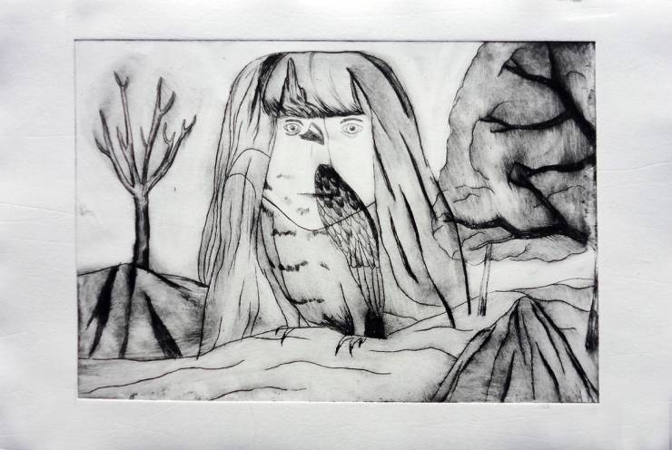 Etching Morph | Kunsttryk, Engraveringer | Emilie Aastrup | Beauton Art Gallery kunsttryk, engraveringer, dyr, grafiske, landskab, surrealistiske, natur, sorte, grå, hvide, blæk, papir, dekorative, interiør, bolig-indretning, sceneri, vilde-dyr, Køb original kunst og kunstplakater. Malerier, tegninger, limited edition kunsttryk & plakater af dygtige kunstnere.