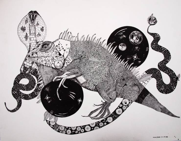 illustrationer. Udtryksfuldt moderne kunst. dyr. talentfulde kunstnere, online kunstgalleri.