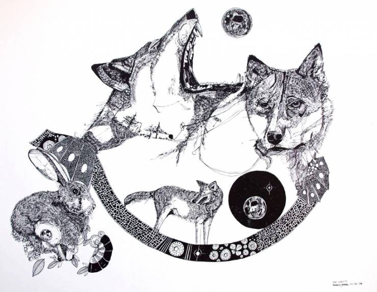 illustrationer. Udtryksfuldt moderne kunst. dyr. talentfulde kunstnere, online kunstgalleri.