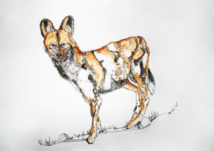illustrationer. Udtryksfuldt moderne kunst. dyr. talentfulde kunstnere, online kunstgalleri.