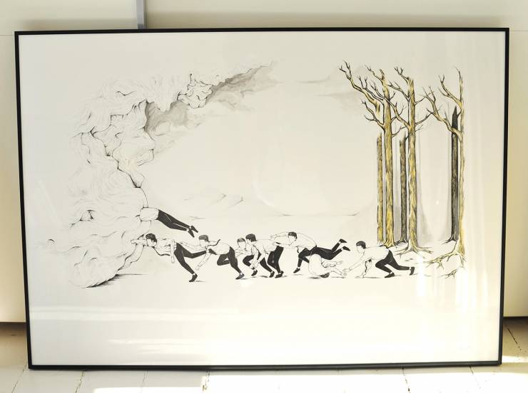tegninger, abstrakte, æstetiske, figurative, landskab, portræt, botanik, beige, sorte, hvide, artliner, papir, akvarel, planter, Køb original kunst af den højeste kvalitet. Malerier, tegninger, limited edition kunsttryk & plakater af dygtige kunstnere.