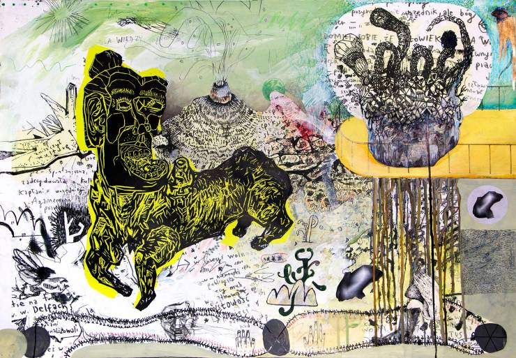 The Pier | Tegninger, Malerier, Collager | Piotr Dudek | Beauton Art Gallery tegninger, malerier, collager, farverige, ekspressionistiske, illustrative, stemninger, bevægelse, natur, vilde-dyr, sorte, brune, grønne, gule, artliner, papir, tusch, olie, andre-medier, samtidskunst, dansk, design, hunde, ekspressionisme, ansigter, interiør, bolig-indretning, moderne, moderne-kunst, nordisk, skandinavisk, levende, Køb original kunst og kunstplakater. Malerier, tegninger, limited edition kunsttryk & plakater af dygtige kunstnere.