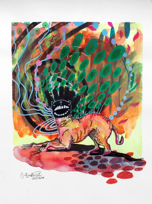 Uden titel XVI | Tegninger, Gouache-malerier, Akvarel-malerier | Simon Buch | Original tegning af Simon Buch
Indrammet med distance fra glas til original | Beauton Art Gallery tegninger, gouache-malerier, akvarel-malerier, farverige, ekspressionistiske, grafiske, illustrative, pop, dyreliv, vilde-dyr, grønne, orange, røde, gule, akryl, blæk, papir, tusch, samtidskunst, dansk, dekorative, design, interiør, bolig-indretning, moderne, moderne-kunst, nordisk, obskurt, pop-art, plakater, skandinavisk, levende, Køb original kunst og kunstplakater. Malerier, tegninger, limited edition kunsttryk & plakater af dygtige kunstnere.