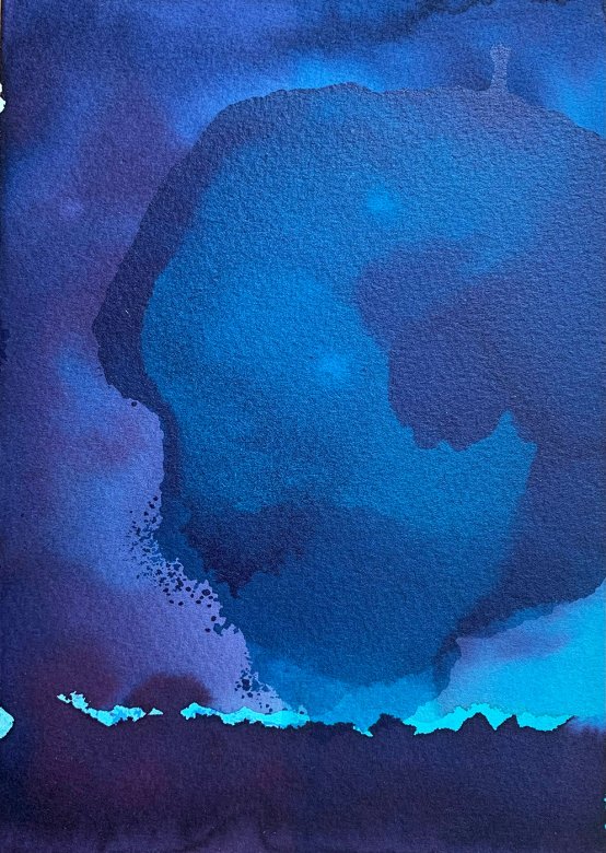 gouache-malerier, akvarel-malerier, abstrakte, ekspressionistiske, bevægelse, himmel, blå, gouache, papir, akvarel, abstrakte-former, smukke, samtidskunst, dekorative, design, interiør, bolig-indretning, moderne, moderne-kunst, Køb original kunst og kunstplakater. Malerier, tegninger, limited edition kunsttryk & plakater af dygtige kunstnere.