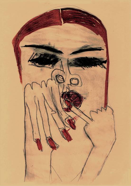 kunsttryk, gicleé, ekspressionistiske, figurative, illustrative, portræt, kroppe, mennesker, seksualitet, beige, brune, røde, blæk, samtidskunst, dekorative, design, ansigter, kvindelig, interiør, bolig-indretning, moderne, moderne-kunst, plakater, tryk, kvinder, Køb original kunst og kunstplakater. Malerier, tegninger, limited edition kunsttryk & plakater af dygtige kunstnere.