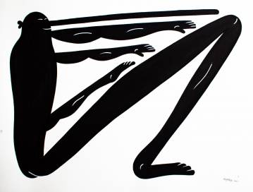 Yoga Øvelser VI | Tegninger | Mormor | Beauton Art Gallery tegninger, æstetiske, figurative, monokrome, portræt, kroppe, humor, seksualitet, sorte, hvide, blæk, papir, abstrakte-former, sjove, sort-hvide, samtidskunst, dansk, dekorative, design, interiør, bolig-indretning, mænd, moderne, nordisk, skandinavisk, Køb original kunst og kunstplakater. Malerier, tegninger, limited edition kunsttryk & plakater af dygtige kunstnere.