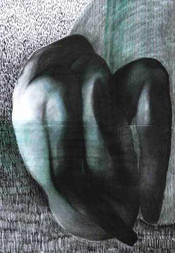 Pray IV | Tegninger | Zuzanna Sitarska | Beauton Art Gallery tegninger, abstrakte, æstetiske, figurative, illustrative, portræt, kroppe, seksualitet, sorte, grå, hvide, akryl, kul, papir, abstrakte-former, smukke, samtidskunst, dansk, dekorative, design, interiør, bolig-indretning, moderne, moderne-kunst, nordisk, nøgen, flotte, skandinavisk, Køb original kunst og kunstplakater. Malerier, tegninger, limited edition kunsttryk & plakater af dygtige kunstnere.