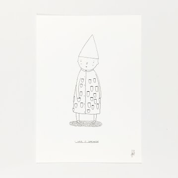plakater-posters-kunsttryk, giclee-tryk, børnevenlige, illustrative, tegneserier, børn, humor, sorte, hvide, blæk, papir, plakater, Køb original kunst og kunstplakater. Malerier, tegninger, limited edition kunsttryk & plakater af dygtige kunstnere.