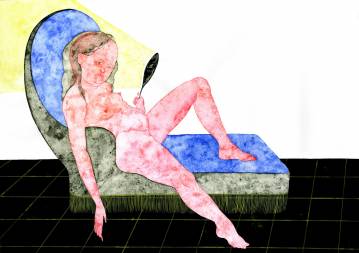 tegninger, gouache, akvareller, figurative, illustrative, portræt, kroppe, stemninger, mennesker, seksualitet, sorte, blå, pink, gule, gouache, papir, samtidskunst, københavn, dansk, dekorative, kvindelig, feminist, interiør, bolig-indretning, moderne, moderne-kunst, nordisk, nøgen, levende, kvinder, Køb original kunst og kunstplakater. Malerier, tegninger, limited edition kunsttryk & plakater af dygtige kunstnere.