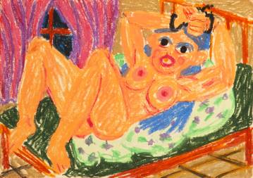 Handcuffed | Tegninger | Marthe Jung | Beauton Art Gallery tegninger, farverige, figurative, illustrative, kroppe, humor, stemninger, religion, seksualitet, beige, grønne, lillae, papir, olie, sjove, samtidskunst, dansk, erotiske, kvindelig, feminist, interiør, bolig-indretning, moderne, moderne-kunst, nordisk, nøgen, skandinavisk, underlig, Køb original kunst og kunstplakater. Malerier, tegninger, limited edition kunsttryk & plakater af dygtige kunstnere.