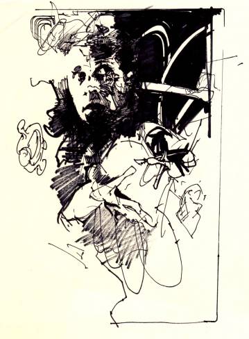 Uden Titel #11 - 19 x 27. En original illustration af kunstner Ola Juliussen. Illustrationen kommer ikke i ramme. Sort hvid illustrationer perfekt til hjemmet bolig indretning, original kunst, gave ide, gallerier, dygtige kunstnere, tegnere