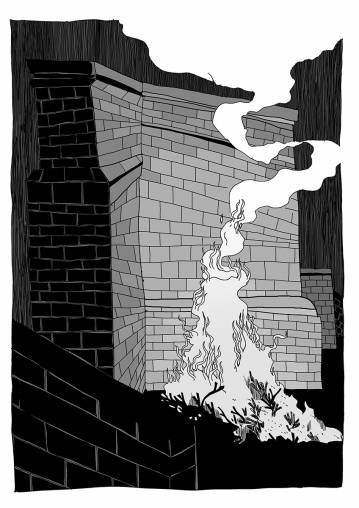 Labyrant | Plakater-posters-kunsttryk, Giclee-tryk | Halfdan Pisket | Beauton Art Gallery plakater-posters-kunsttryk, giclee-tryk, grafiske, illustrative, monokrome, arkitektur, tegneserier, sorte, grå, hvide, blæk, papir, sort-hvide, bygninger, samtidskunst, dansk, design, interiør, bolig-indretning, moderne, moderne-kunst, nordisk, plakater, tryk, skitse, Køb original kunst og kunstplakater. Malerier, tegninger, limited edition kunsttryk & plakater af dygtige kunstnere.
