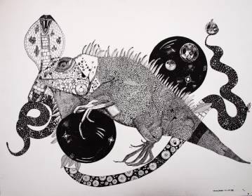 illustrationer. Udtryksfuldt moderne kunst. dyr. talentfulde kunstnere, online kunstgalleri.