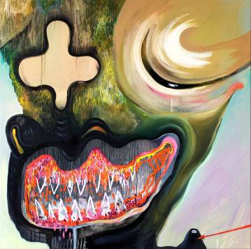 malerier, farverige, ekspressionistiske, pop, surrealistiske, stemninger, mennesker, beige, grønne, røde,  bomuldslærred, olie, abstrakte-former, ansigter, levende, Køb original kunst af den højeste kvalitet. Malerier, tegninger, limited edition kunsttryk & plakater af dygtige kunstnere.