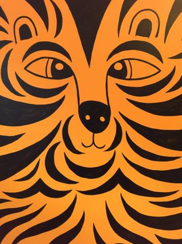 TIGER | Malerier | Mormor | Beauton Art Gallery malerier, dyr, børnevenlige, pop, dyreliv, børn, natur, sorte, orange, akryl, hørlærred, sjove, smukke, samtidskunst, sød, dansk, interiør, bolig-indretning, moderne, moderne-kunst, nordisk, skandinavisk, vilde-dyr, Køb original kunst og kunstplakater. Malerier, tegninger, limited edition kunsttryk & plakater af dygtige kunstnere.