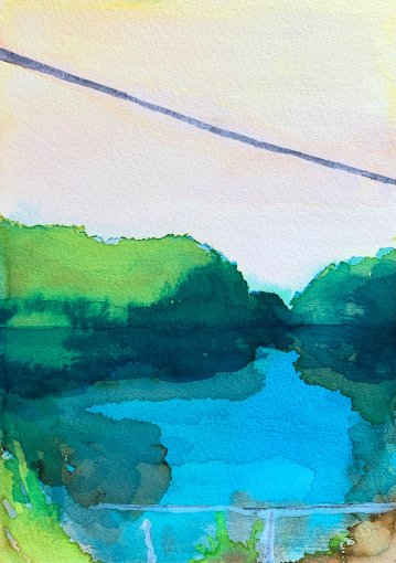 gouache-malerier, akvarel-malerier, æstetiske, illustrative, landskab, botanik, natur, havet, blå, grønne, gule, gouache, papir, akvarel, atmosfære, smukke, samtidskunst, dekorative, design, skov, interiør, bolig-indretning, moderne, moderne-kunst, udendørs, vand, Buy original high quality art. Paintings, drawings, limited edition prints & posters by talented artists.