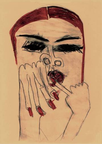 kunsttryk, gicleé, ekspressionistiske, figurative, illustrative, portræt, kroppe, mennesker, seksualitet, beige, brune, røde, blæk, samtidskunst, dekorative, design, ansigter, kvindelig, interiør, bolig-indretning, moderne, moderne-kunst, plakater, tryk, kvinder, Køb original kunst og kunstplakater. Malerier, tegninger, limited edition kunsttryk & plakater af dygtige kunstnere.