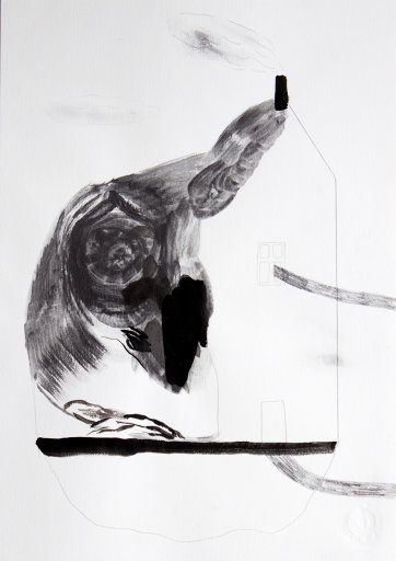 Original tegning af Emilie Aastrup stærke og udtryksfulde kunst illustrationer og tegninger, dygtig dansk illustrator