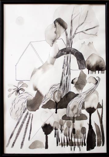 drawings, gouache, watercolors, aesthetic, family-friendly, landscape, monochrome, botany, beige, black, white, gouache, paper, watercolor, abstract-forms, beautiful, black-and-white, decorative, design, flowers, interior, interior-design, plants, pretty, water, Buy original high quality art. Paintings, drawings, limited edition prints & posters by talented artists.