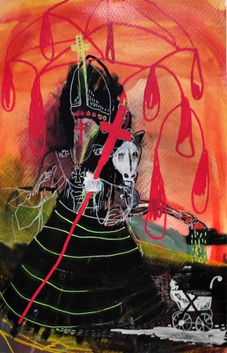 Kingdowm IV | Drawings, Gouache-painting | Simon Buch | Beauton Art Gallery drawings, gouache-painting, colorful, expressive, figurative, bodies, religion, black, orange, yellow, paper, marker, oil, other-mediums, contemporary-art, dark, decorative, design, interior, interior-design, modern, modern-art, Buy original high quality art. Paintings, drawings, limited edition prints & posters by talented artists.