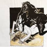 Original tegning af Halfdan Pisket. Indrammet i klassisk sort ramme med glas. Beauton Art Gallery - Malerier, tegninger og illustrationer sex erotik hest kvinde nøgne kneppet bagfra stærke og udtryksfulde kunst illustrationer og tegninger, dygtig dansk illustrator, tegner, faverige tærke og udtryksfulde kunst illustrationer og tegninger, dygtig dansk illustrator, tegner