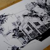 Chambers VI | Plakater-posters-kunsttryk, Giclee-tryk | Ola Juliussen | Beauton Art Gallery plakater-posters-kunsttryk, giclee-tryk, abstrakte, ekspressionistiske, geometriske, landskab, monokrome, surrealistiske, arkitektur, botanik, natur, sorte, hvide, blæk, papir, abstrakte-former, arkitektoniske, sort-hvide, bygninger, interiør, bolig-indretning, moderne, moderne-kunst, skandinavisk, Køb original kunst og kunstplakater. Malerier, tegninger, limited edition kunsttryk & plakater af dygtige kunstnere.