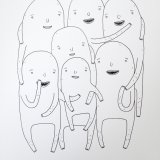 We are your friends | Tegninger | My Buemann | Beauton Art Gallery tegninger, dyr, grafiske, pop, stemninger, sorte, hvide, artliner, københavn, dansk, dekorative, interiør, bolig-indretning, kærlighed, nordisk, romantiske, skandinavisk, street-art, Køb original kunst og kunstplakater. Malerier, tegninger, limited edition kunsttryk & plakater af dygtige kunstnere.