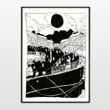 Båd - Ingeborg Struckenborg | Kunsttryk, Gicleé | Halfdan Pisket | Gicleé kunstplakat af Halfdan PisketTrykt med pigmenteret UV-beskyttet blæk på 200 gr./m2 kunstpapir.Kunsttrykket passer til en A3. Ramme er ikke inkluderet.Pakkes forsvarligt i en kartonæske. | Beauton Art Gallery kunsttryk, gicleé, figurative, illustrative, tegneserier, havet, sejlads, transportmidler, sorte, hvide, blæk, papir, sort-hvide, både, dekorative, design, interiør, moderne, moderne-kunst, plakater, tryk, hav, rejse, Køb original kunst og kunstplakater. Malerier, tegninger, limited edition kunsttryk & plakater af dygtige kunstnere.