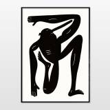 Yoga Øvelser II RN (Black) A3  | Plakater-posters-kunsttryk, Giclee-tryk | Mormor | Beauton Art Gallery plakater-posters-kunsttryk, giclee-tryk, børnevenlige, figurative, grafiske, illustrative, kroppe, tegneserier, humor, bevægelse, mennesker, sport, blå, blæk, papir, sjove, samtidskunst, interiør, bolig-indretning, moderne, moderne-kunst, nordisk, plakater, tryk, skandinavisk, Køb original kunst og kunstplakater. Malerier, tegninger, limited edition kunsttryk & plakater af dygtige kunstnere.