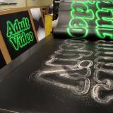 ADULT VIDEO linocut_printing process